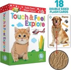 Touch And Feel English Spanish Bilingual Picture Toddler Kids Sensory Flash Card