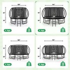 10 Ft 12 Ft 14ft 16 Ft Outdoor Trampoline With Safety Enclosure Net And Ladder
