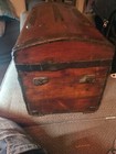 Vintage Decoration Wood Storage Trunk Chest Retro Design Barn Antique Style Home