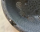 Vintage Graniteware  Colander   Strainer Bowl Gray Speckled Enamelware