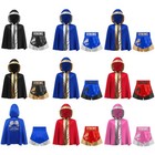 Kids Boys Girls Boxer Training Outfit Youth Boxing Robe Shorts Martial Uniform