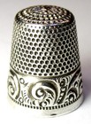 Antique Ketcham   Mcdougall Sterling Silver Thimble     scrolling Ferns        mrfc   