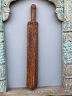 1700 s Rare Ancient Wooden Hand Carved  Floral Beautiful Stick Washing Board Bat