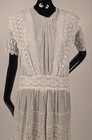 Edwardian Girl   s White Cotton Batiste Dress W Embroidery
