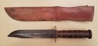 Wwii Camillus U s m c  Mark 2 Fighting Knife With Wwii Leather Sheath  7  Blade