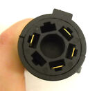 7 Way Round To 4 Pin Flat Trailer Plug Light Adapter Rv Connector Boat Rv