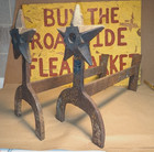 Antique Cast Iron Fireplace Irons
