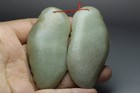 Chinese Antique Natural Old Hetian Jade Hand-carved A Pair Boys Girls Statues