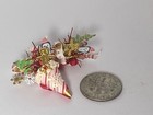 Pair Artisan Decorated Christmas Candy Party Cone Dollhouse 1 12 Signed Ooak