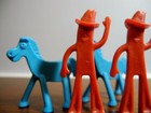Lot Of 4 Gumby And Pokey Happy Trails Game 2 Of Each 1968 Small Vintage