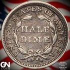 1858 Seated Liberty Half Dime A7779