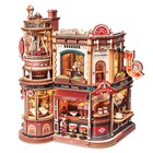 Rokr Dream Coffee Factory Music Box Wooden  3d Puzzle Building Toys Kids Gifts