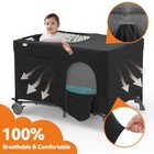 Blackout Cover For Pack And Play - Baby Playard Cover  Breathable Netting For   