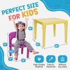 Kids Toddler Plastic Table And 4 Chairs Set Multicolor Activity Study Playroom