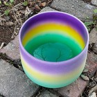 Trayaya 8   Rainbow Crystal Singing Bowl - B Note Crown Chakras Sound Healing