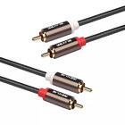 3 6 10 15 Ft Gold Plated Rca Male L r Stereo Audio Cable Cord Plug