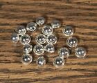 20 Bench Made Beads 7mm Sterling Silver With Raised Seam Lot Of 20