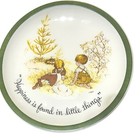 Vintage 1972 Lot Of 2 Holly Hobbie Collector s Edition Green Trim Girl Plates