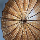 Women s Parasol Umbrella Lattice Peach Beige 33 X 34  Vintage