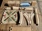 Assorted Wooden Train Tracks Incl  Bridge And Switch Compatible With Thomas