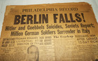 Very Rare Wwii Philadelphia Record May 3  1945  Hitler   Goebbels Suicides Read 