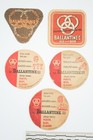 Lot Of 5 Diff Vintage 4 Inch Ballantine Beer Coasters Newark Nj
