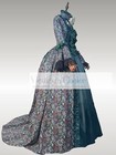 Renaissance Fair Queen Marie Antoinette Fantasy Dress Peacock Theater Gown 119