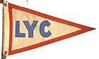 Vintage  lyc  Lauderdale Yacht Club Burgee Nautical Flag