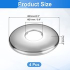 4pcs Shower Arm Flange  0 8 x2 5 x0 3  Stainless Steel Round Escutcheon Plate