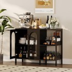  Sideboard Buffet Cabinet With Storage 39 4    Wooden Storage Cabinets Black