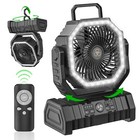 Up To 96hours Battery Portable Camping Fan With 20000mah Rechargeable Power Bank