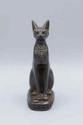 Set Of 2 Egyptian Art Statue God Anubis Bastet Goddess Cat Black Made In Egypt