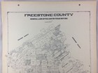 Antique General Land Office Map Freestone County Texas Showing Plats   