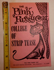 Vintage 1962 Pink Pussy Cat College Of Strip Tease Kit Brochure Kit Info  Napkin