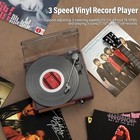 Bluetooth Vinyl Record Player 3-speed Turntable With Stereo Speakers Vintage