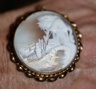 Antique Gold-filled Victorian Carved Cameo Pendant  Over 100 Years Old