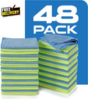 48 Pack Microfiber Cleaning Cloths Reusable Soft Towels For Home Kitchen Car