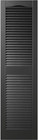 Open Louver Vinyl Shutters Pair 14 5 X 55 Inch Black Exterior Window