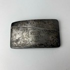 Victorian  Silver Curved Calling Card Holder Patina Monogramed