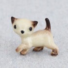 Vtg Hagen Renaker Miniature Ceramic Standing Walking Siamese Kitten Cat Figurine