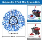 4 Pack Mop Replace Heads For 2 Tank System  Spin Replacement Head  White 
