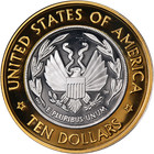 2000-w Library Of Congress Commem Bimetallic  10 Pcgs Pr69 Dcam - Stock