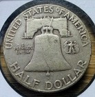 1948-p Franklin Half Dollar - Actual Coin Shown - Free Ship - 90  Silver Inv 208