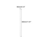 20pcs Acrylic Round Rod 3mm X 12 Inch Clear Solid Plastic Pmma Bar Stick