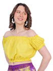 Women s Pack Of 5pc Classic Cotton Crop Tops With Puff Sleeve Mix Lot Wholesale