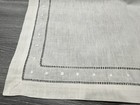 6 Pieces Beige 20x20  Hemstitch Embroidery Linen Placemats Dinning Table Napkins
