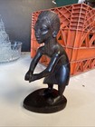 Vintage Hand Carved African Hardwood Tribal Figure Folk Art Sculpture 8 5   