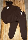 Puma Men s Brown 2pc Sweatsuit Set Hoodie   Tapered Joggers Pockets M