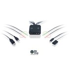  4k Hdmi Kvm Switch Box     Usb Audio Hub     Dual Pc To 1 Monitor     Cable Included