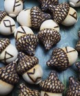 Elder Futhark Rune Acorn  Norse Runes - With Bag   Information Sheet